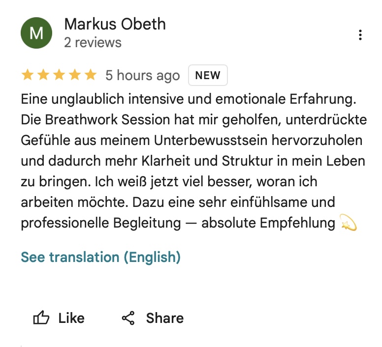 Google Bewertung von Markus Obeth