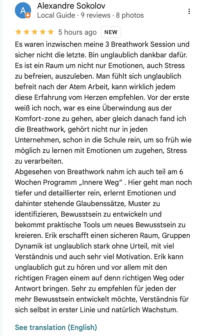 Google Bewertung von Nastja Markgraf Teil 1