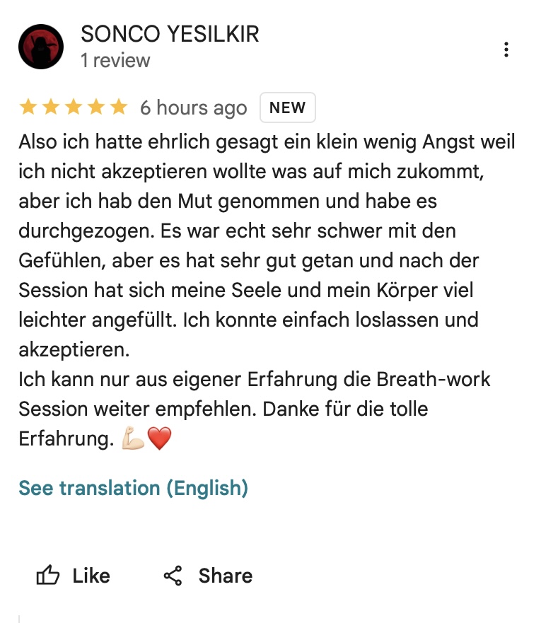Google Bewertung von Susanne Schönfelder