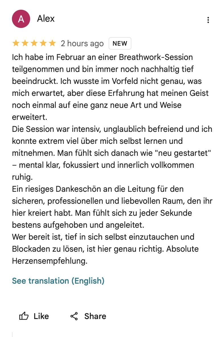 Google Bewertung von Tatjana Balacan